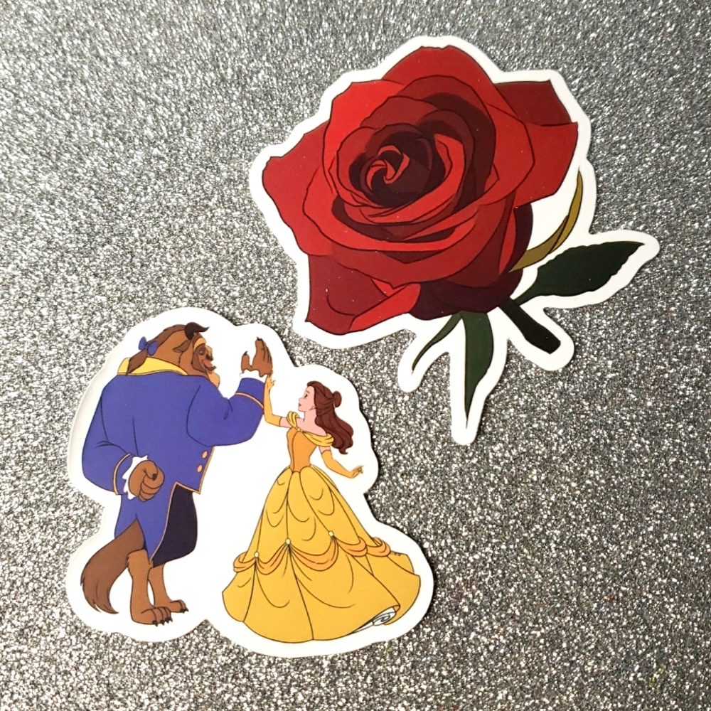 10/$10 BEAUTY AND THE BEAST disney Sticker Waterproof
